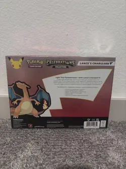 Pokemon TCG Celebrations Collection Lance's Charizard V Promo Box English - Image 2