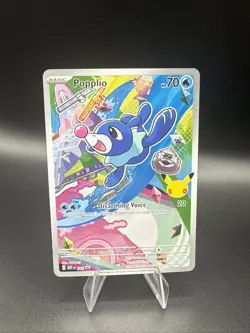 Pokemon First Partner Illustration Collection Popplio Black Star Full Art #045 - Image 1