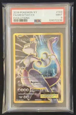 2016 Pokemon XY FA/ Mewtwo EX Evolutions #103 PSA 9 - Image 1