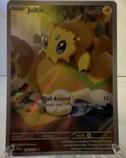 Pokemon Joltik 196/182 SV04 Paradox Rift Illustration Rare Holo Basic EN - Image 1