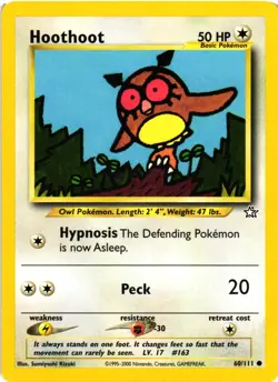 HOOTHOOT 60/111 COMMON NEO GENESIS POKEMON UNLIMITED NM - Image 1