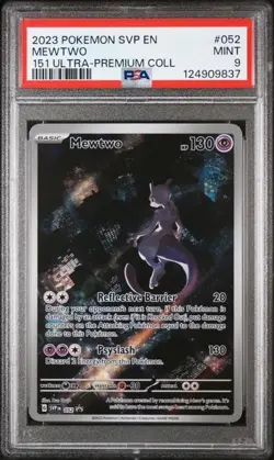 2023 POKEMON SVP EN-SV BLACK STAR PROMO 151 ULTRA-PREMIUM COLL #052 MEWTWO PSA 9 - Image 1