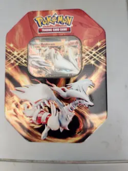 pokemon collectors tin 2012 Black&White Reshiram EX. Excellant condition EMPTY - Image 1