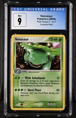 2006 POKEMON POP SERIES 2 COSMOS VENUSAUR #6 HOLO CGC 9 MINT - Image 1
