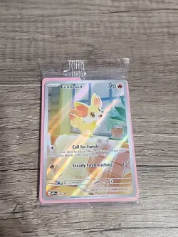 Pokemon Fennekin MEP 080 - Black Star Promo Sealed ME04: Chaos Rising ETB Promo - Image 1