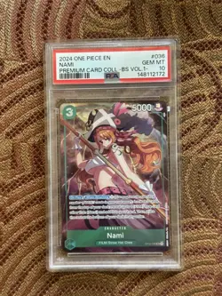 2024 One Piece Card Nami Premium Card Volume 1 #OP02-036 PSA 10 SEND OFFERS - Image 1