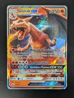 Pokemon Glurak GX Deutsch SM195 Black Star Promo Near Mint - Image 1