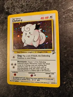 Clefairy 6/130 Base Set 2 Holo Rare LP Pokemon Card - Image 2