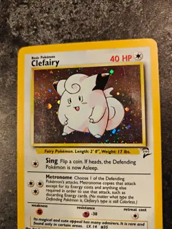 Clefairy 6/130 Base Set 2 Holo Rare LP Pokemon Card - Image 3