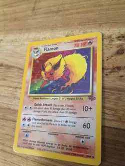 Pokemon TCG Flareon Jungle 3/64 Holo Unlimited Holo Rare - Image 1