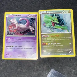 Pokemon XY Holo Rayquaza & Mewtwo Basic English Cards BOTH CARDS XY64 XY107 - Image 3