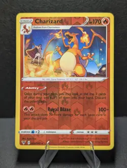 Pokemon Charizard 025/185 Vivid Voltage Reverse Holo NM Rare TCG Card - Image 1