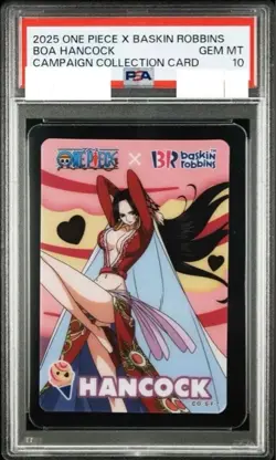 2025 PSA 10 Boa Hancock One Piece x Baskin Robbins Collection Card - Image 1