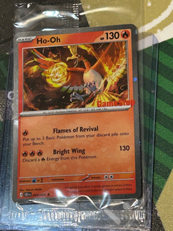 Pokemon Ho-Oh Promo Card GameStop Flames of Revival Bright Wing 130 HP - Image 1