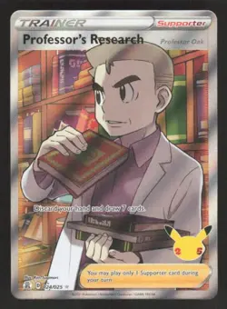 2021 CELEBRATIONS PROFESSOR'S RESEARCH 024/025 ULTRA RARE FULL ART HOLO POKEMON - Image 1