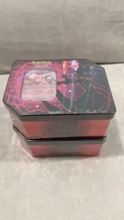 Pokemon Team Rocket Destined Rivals Tins Set of 2 Mewtwo and Persian ! *NEW* - Image 4