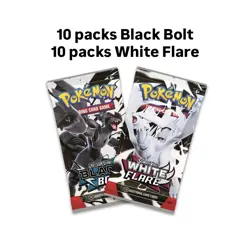 Pokemon TCG 20x Packs Lot: 10 Black Bolt & 10 White Flare, Brand New Sealed - Image 1