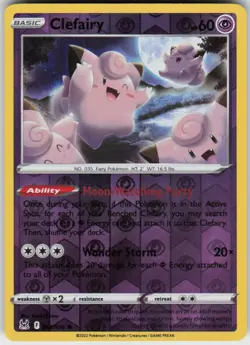 Clefairy 062/196 Common Lost Origin Pokemon Reverse Holo Near Mint - Image 1