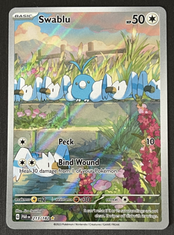 Pokemon TCG Paradox Rift Swablu 213/182 Illustration Rare - Image 1