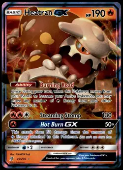 Heatran GX 25/236 Holo GX Rare Unified Minds Pokemon Near Mint - Image 2