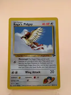 Koga's Pidgey 49/132 Uncommon Gym Challenge Pokemon Unlimited MP - Image 1