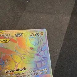 Pokemon Card Garchomp and Giratina GX 247/236 Rainbow Rare Unified Minds NM-LP+ - Image 3