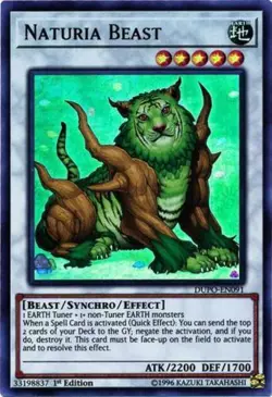 Yugioh! LP Naturia Beast - DUPO-EN091 - Ultra Rare - 1st Edition Lightly Played, - Image 1