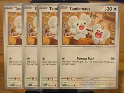 Pokemon TCG Paradox Rift Tandemaus 153/182 x4 Playset - Image 1