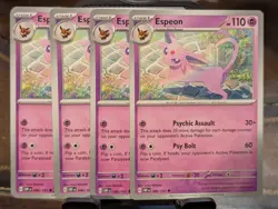 Pokemon TCG Obsidian Flames Espeon 086/197 x4 Playset - Image 1