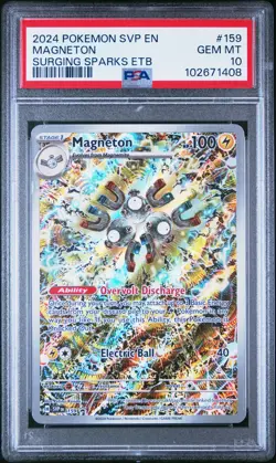 2024 POKEMON SVP EN-SV BLACK STAR PROMO #159 MAGNETON PSA 10 - Image 1