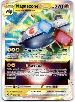 Magnezone VSTAR 057/196 Holo VSTAR Rare Lost Origin Pokemon Holo Near Mint - Image 1