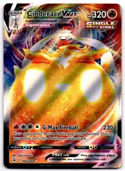 Cinderace VMAX 045/264 Holo VMAX Rare Fusion Strike Pokemon Near Mint - Image 1
