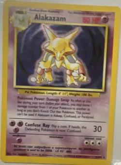 Wizards of the Coast Alakazam 1/102 Base Set Holo Rare Pokemon TCG EN 1999 HP80 - Image 1