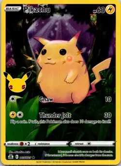 Pikachu 005/025 Holo Rare Celebrations Pokemon NM - Image 1