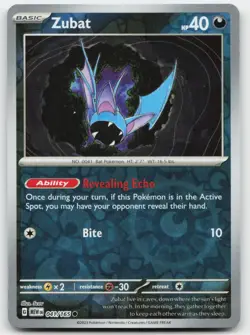 Zubat #41/165 (Reverse Holo) (NM) SV: Scarlet & Violet 151 MEW Pokemon - Image 1