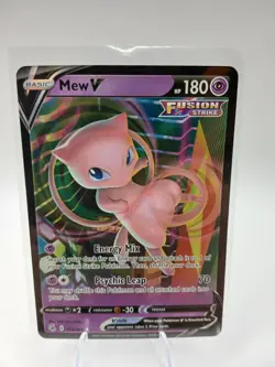 Pokemon Card - Mew V Fusion Strike 113/264 V Rare Holo NM/M Condition - Image 1