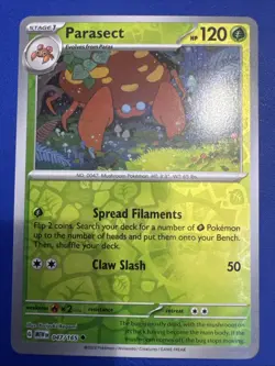 Parasect (47/165) Reverse Holographic 151 Pokemon card - Image 1