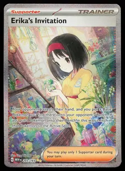 Erika's Invitation 203/165 Holo Special Illustration Rare 151 Pokemon Card - Image 1