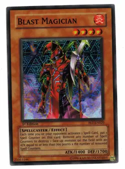 Yu-Gi-Oh Card: Blast Magician FET-EN020 Super Rare 1st Edition! GD - Image 1
