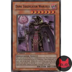 Yugioh Dark Eradicator Warlock SD6-EN001 Ultra Rare 1st Edition NM - Image 1