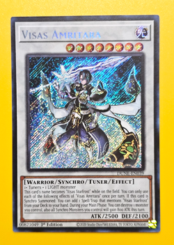Yugioh Visas Amritara DUNE-EN039 Secret Rare 1st Edition NM. Never Played. - Image 1