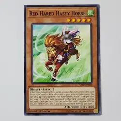 Red Hared Hasty Horse - FLOD-EN034 - LP - Common - 1st ed - Yugioh - Image 1