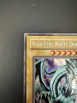 Blue-Eyes White Dragon Secret Rare Holo BPT-003 2002 Collectors Tin Konami LE LP - Image 3