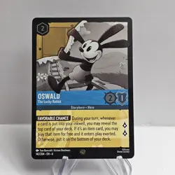 Disney Lorcana TCG Regular Oswald - The Lucky Rabbit Foil 142/204 Azurite Sea - Image 1