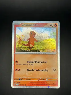 Charmander 004/165 Common 151 Pokemon Holo Rare Near Mint Englisch - Image 1
