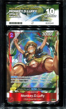 ACE 10 Monkey D Luffy Alt Art OP06-013 Wings of Captain One Piece English Card - Image 1