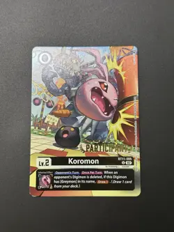 [Alt Art] BT11-005 Koromon - Digimon TCG Promo Super Rare Tournament Card - Image 1