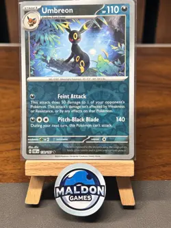 Umbreon 130/197 Obsidian Flames Uncommon NM 2023 Reverse Holo - Image 1