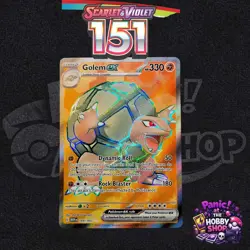 Pokemon Golem EX TCG Full Art Holo Rare Card 189/165 Scarlet & Violet 151 NM - Image 1