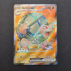 Pokemon Golem EX TCG Full Art Holo Rare Card 189/165 Scarlet & Violet 151 NM - Image 4